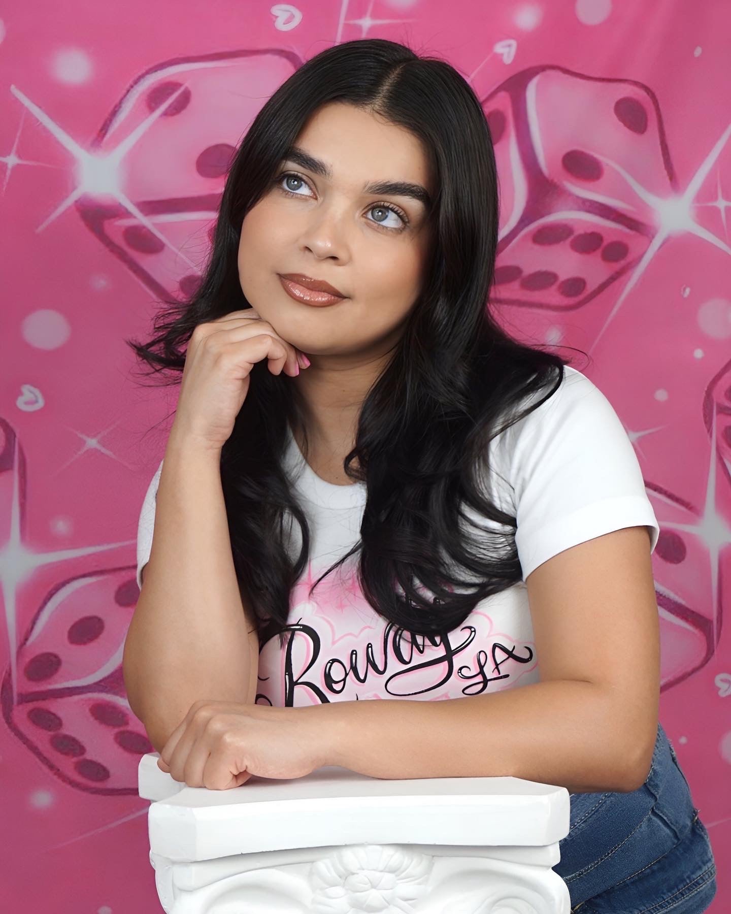 Pink Airbrush Crop Top