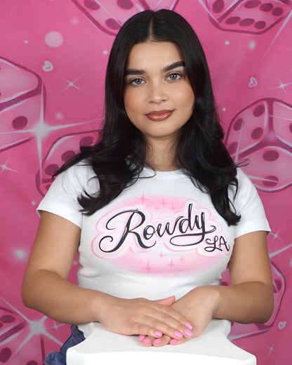 Pink Airbrush Crop Top